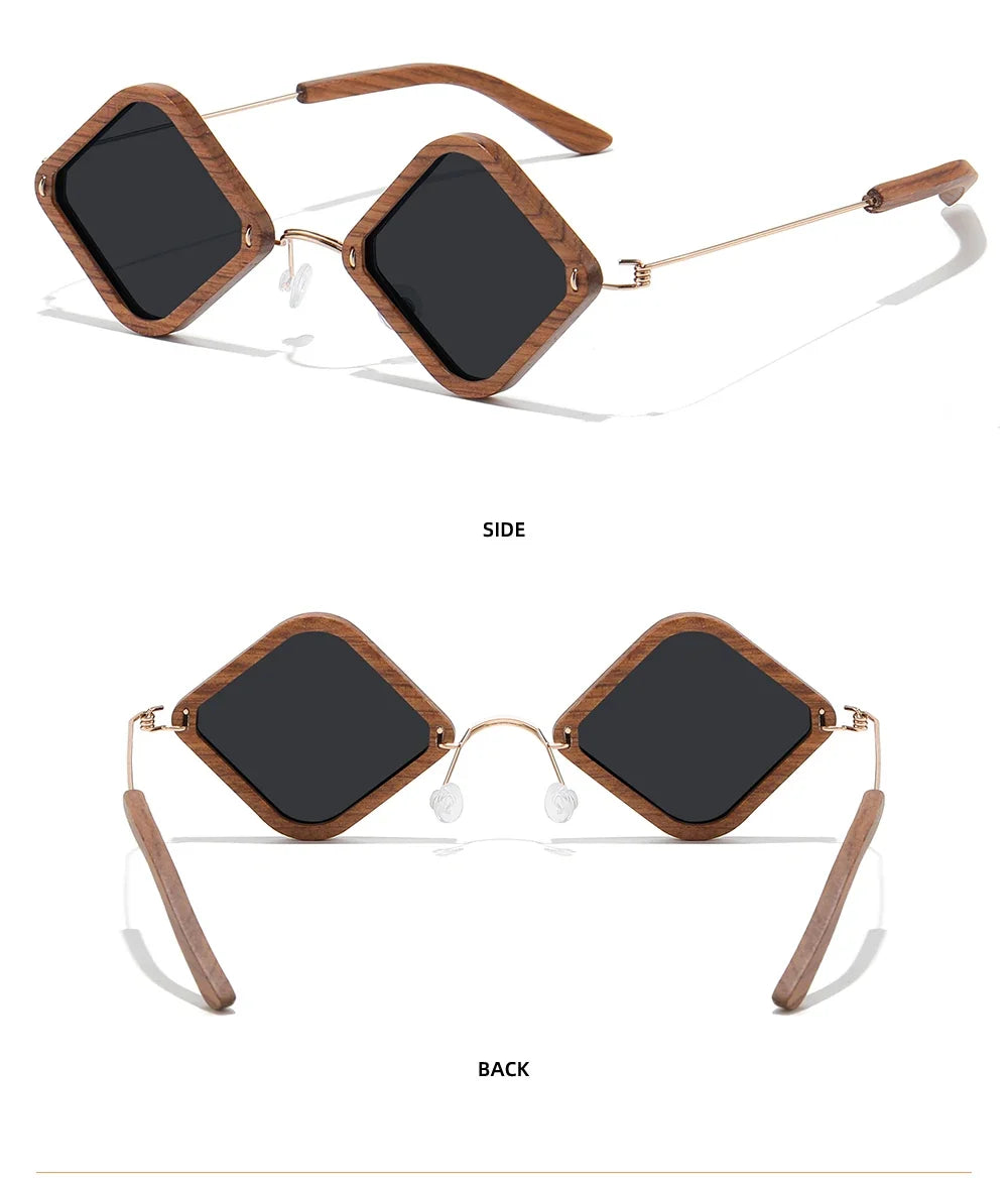 Wooden Aduit Sunglasses Brazilian rosewood Handmade Polarized Glasses Mirror Coating Lenses Eyewear With Gift Box 2105