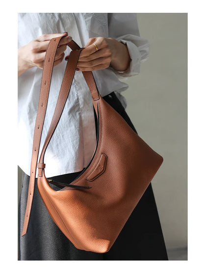 New Arrival Underarm Bag Women Genuine Leather Crossbody Bag Fashion Female Nylon Handbag Luxury Messenger Purses