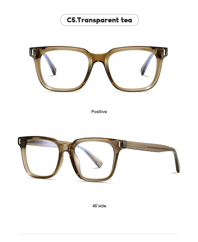 Men's Anti Blue Light Reading Glasses Brand Design Myopia Prescription Glasses Men Simple Optical Eyewear Glasses Frame