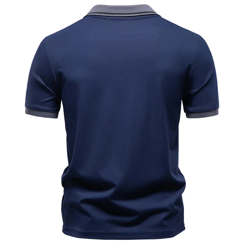 Men's Slim Fit Short Sleeve Polo Shirt Solid Color Lightweight Breathable Fashion Summer Polo Shirts for Men