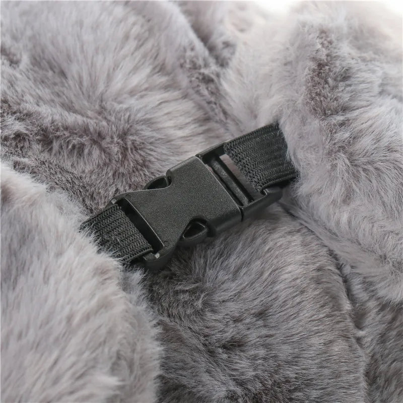 Winter Women Soviet Badge Bomber Hat Warm Faux Rabbit Fur Pilot Ushanka Windproof Thermal Earflap Hats For Men Ski Caps