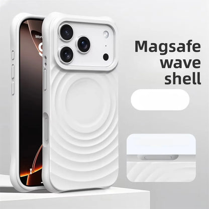 Water Ripple Silicone For Magsafe Wireless Charge Magnetic Phone Case For iPhone 17 16 15 14 Pro Max Air Soft Shockproof Cover