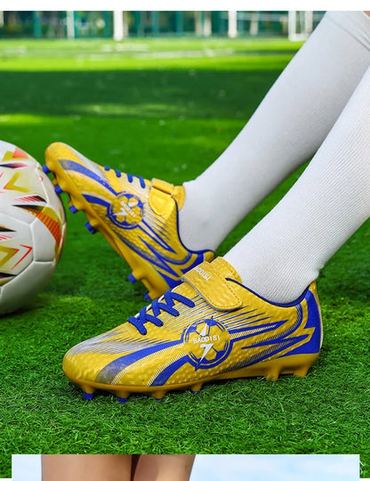 Kids Soccer Cleats Football Shoes AG/TF Studs Non Slip Wear Resistant Breathable Training Sneakers Children Boy Girl Match Boots