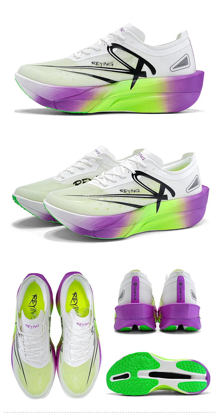 Men‘s Professional Full Carbon Plate Marathon Running Shoes Light Cushioning PB Mid Long Training Sneakers Women 25126
