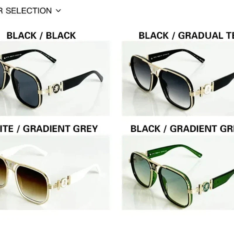 New Classic Fashion Metal Sunglasses for Men and Women Outdoor Travel Fishing Head Decorative Sun Glasses Lentes De Sol Mujer
