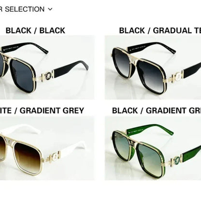 New Classic Fashion Metal Sunglasses for Men and Women Outdoor Travel Fishing Head Decorative Sun Glasses Lentes De Sol Mujer