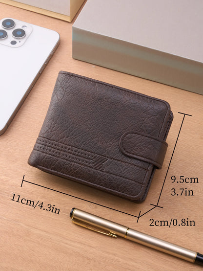Men Wallets Leather Zipper Purse Man Business Casual Slim Card Horders Quality Male Short Multi-card Wallet Coin Pocket Purse