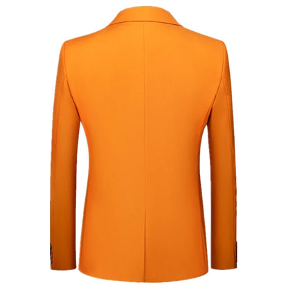 2026 New Men's Green Suit Jacket, Two Button V-Neck Coat, Wedding Party Formal Dress Tops Blue Red Yellow Green Blazers