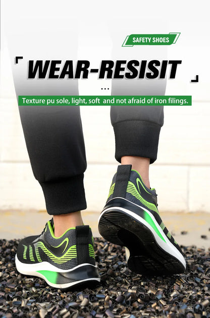 New 2024 Fashion Men Safety Shoes Steel Toe Sneakers Lightweight Anti-smash Anti-puncture Man Breathable Work Safety Boots