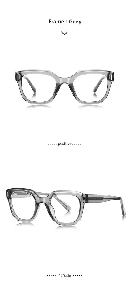 New Fashion Personalized Geometric Design Men's and Women's Anti-Blue Light Reading Glasses Customizable Prescription