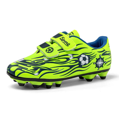 Kids Athletic Soccer Shoes Turf Football Sneakers Outdoor Firm Ground Soccer Shoes Child Anti-slip Football Sports Shoes