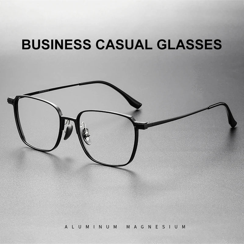 Aluminum Titanium Legs Men's Business Classic Anti-Blue Light Computer Glasses Reading Glasses Customizable Lenses 20229