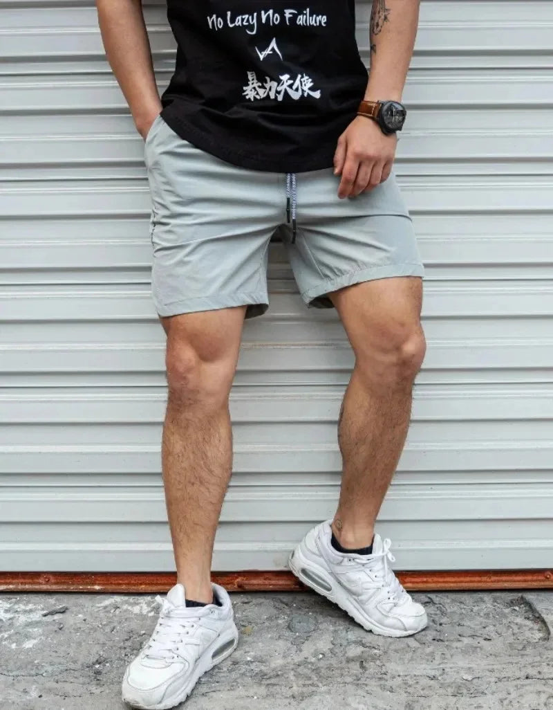 summer Men Shorts Light Weight Thin printing breathable Short Pants Fitness Men Casual Shorts Quick-drying Drawstring Shorts