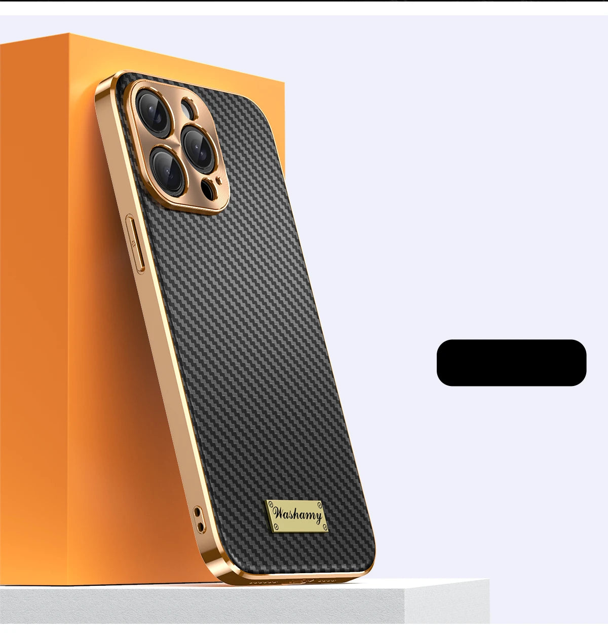 Luxury Plating Leather Carbon Fiber Texture Phone Case For iPhone 17 16 15 14 13 Pro Max Plus 17Air Alloy Lens Shockproof Cover