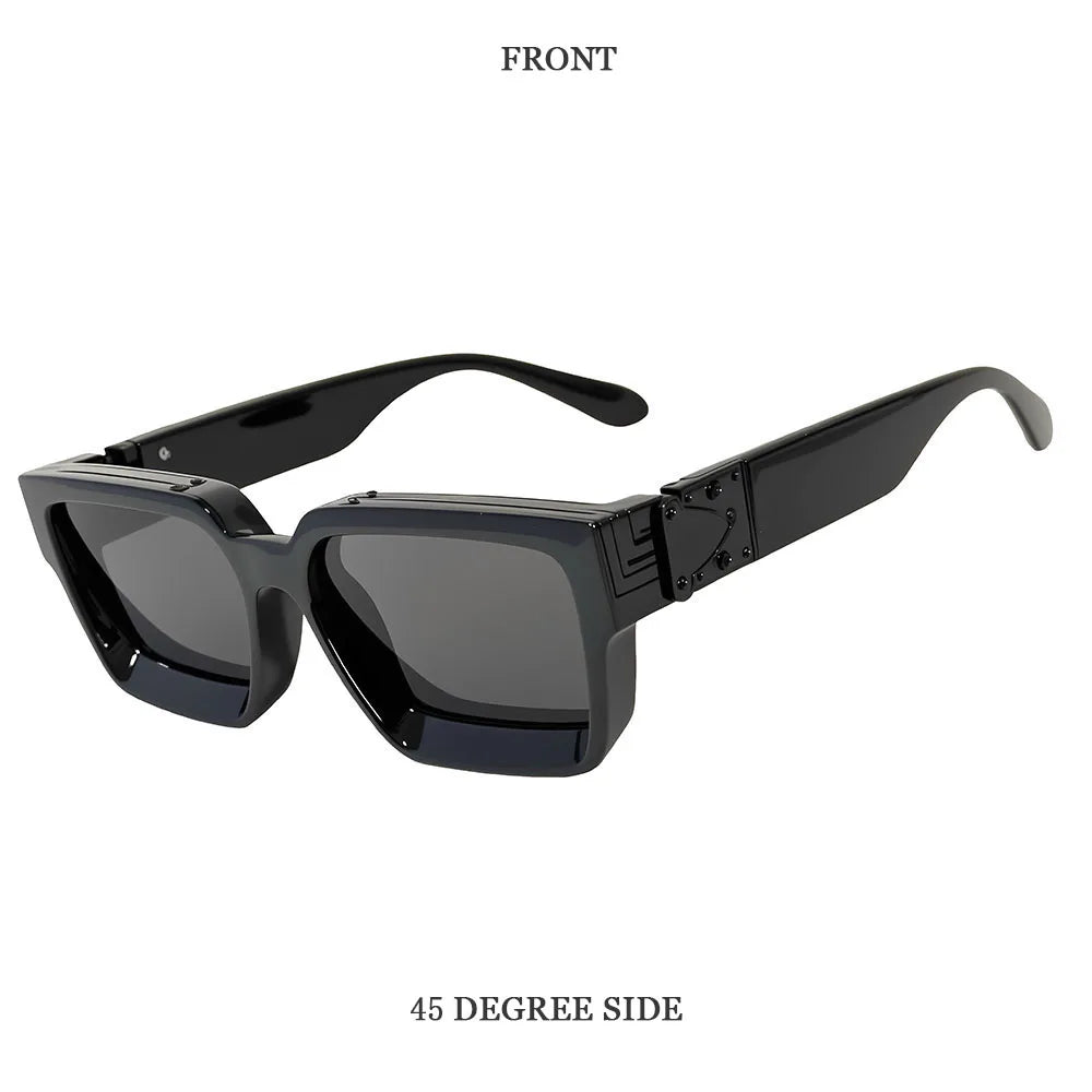 Brand Design Square Sunglass Men Vintage Retro Millionaire Sunglasses Women Thick Frame Fashion Glasses Dropshipping Gafas De So
