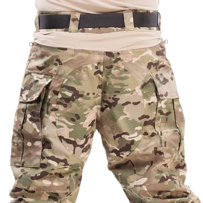 G3 Combat Pants +Pads Elastic Sport Pant Tactical Gear CP Climbing Camo Outdoor Tactic Pants Airsoft Cargo Casual Work Trouser