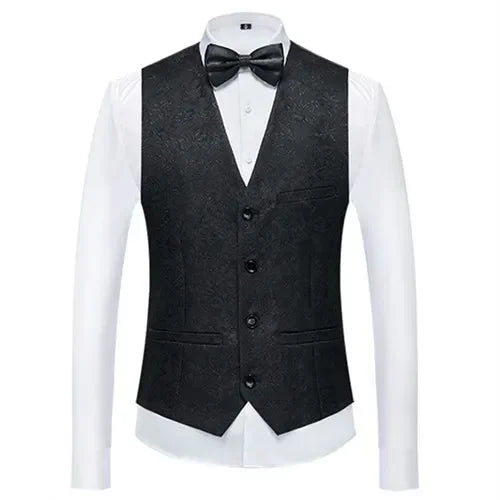 26 Colors Men's Suit Vest Single-breasted V-neck Vests Jacket Men Wedding Party Waistcoat Red Blue Green White Pink