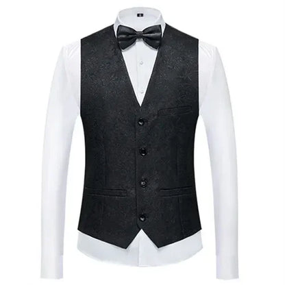 26 Colors Men's Suit Vest Single-breasted V-neck Vests Jacket Men Wedding Party Waistcoat Red Blue Green White Pink