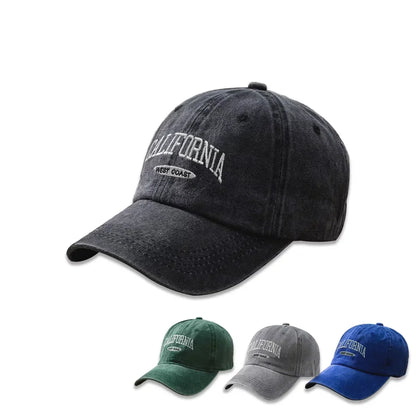 Cotton Retro Vintage Baseball Cap Men Women Denim Embroidered Letters Hat Cotton Soft Top Caps Casual Retro Unisex Hats