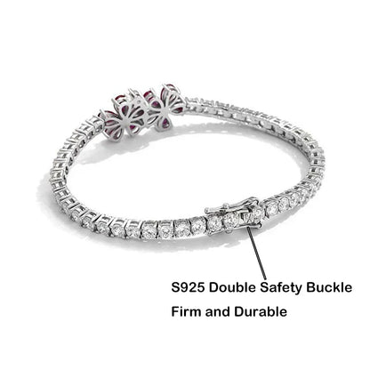 New In Full 3mm Zircon Diamond Tennis Bracelet For Women Girls S925 Silver Plated 18K High Carbon Link Chain Bracelets Gift