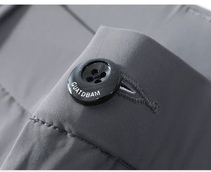 Summer Ultra-thin Men's Casual Pants High Elastic Quick-drying Ice Silk Slim Straight Business Formal Solid Color Trousers