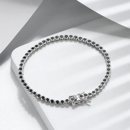 Shiny Tennis Bracelet 925 Sterling Silver 1.5/2/3mm Clear Cubic Zirconia for Women Luxury Chain Bracelet Jewelry SB143
