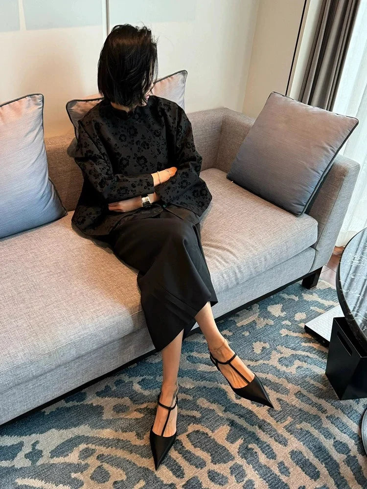 Women's Heeled Shoes New Sexy Pointed Toe Chunky Heel Slingbacks Shoes for Women High Heel Shoes Dress Party High Heel Sandals