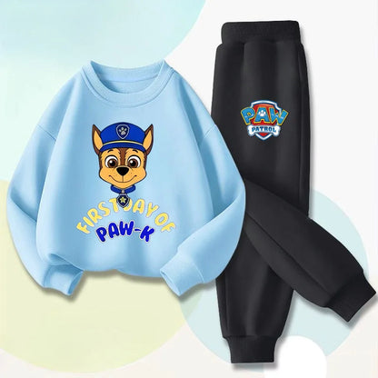 Boys Sport Pullover Long Pant Two Piece Set PAW Patrol Children's Hoodies Sets Spring New Kids Casual Tracksuit Sweatsuit
