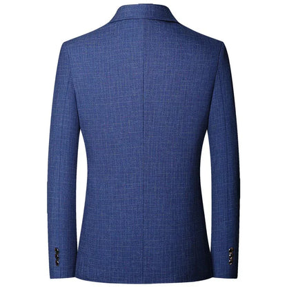 Brand 2026 Spring Mens Wedding Suits Blazer Check Autumn Single Breasted Suits Blazers Men Fashion Blazer for Mens