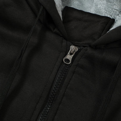 Men's Jacket Anime Bleach Zip Up Hoodies Thicken Warm for Men Fleece Long Sleeve Coat Casual Hooded Streetwear Men Winter Coats