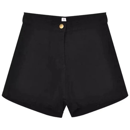 Black High-Waist Skinny Jeans Shorts for Women Trendy Slimming Booty Hot Pants Retro Style Spring Summer  Ladies' Sho