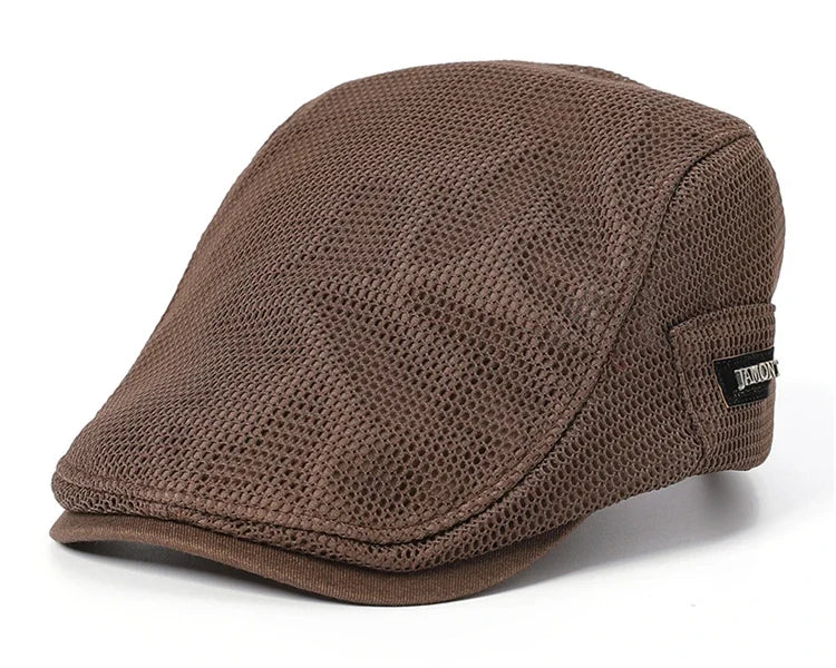 Summer Mens Hats Breathable Mesh Newsboy Caps Outdoor Baker Boy Boinas Cabbie Hat Fashion Driving Flat Cap For Women