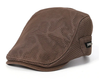 Summer Mens Hats Breathable Mesh Newsboy Caps Outdoor Baker Boy Boinas Cabbie Hat Fashion Driving Flat Cap For Women