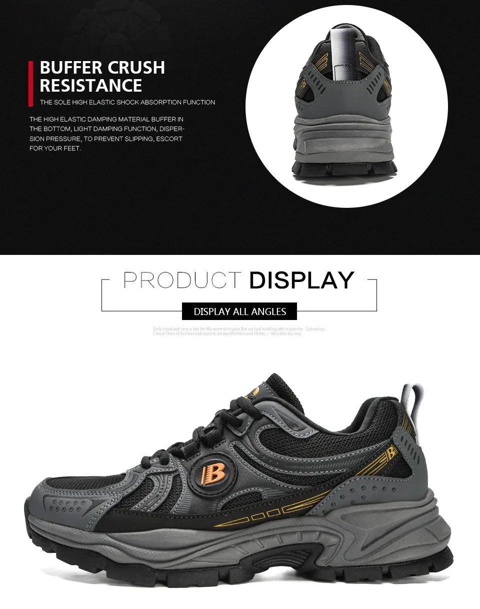 New Designers Action Leather Mesh Jogging Shoes Men Breathable Running Shoes Walking Sports Sneakers Athletic Trainers