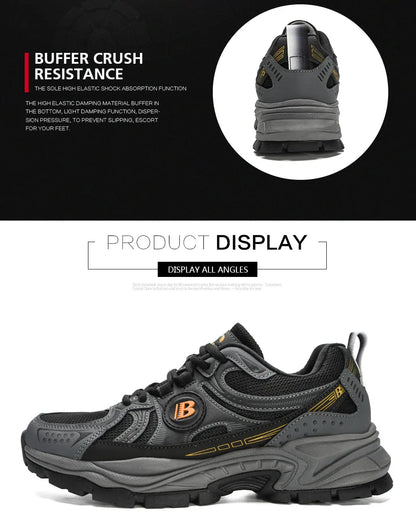 New Designers Action Leather Mesh Jogging Shoes Men Breathable Running Shoes Walking Sports Sneakers Athletic Trainers