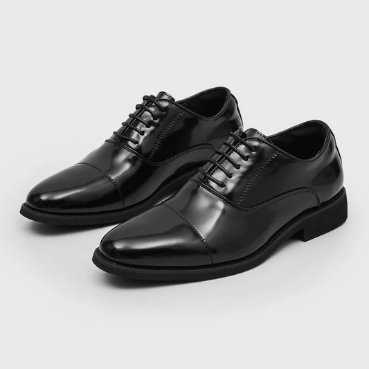Men's Dress Shoes Size 38-46 Fashion Man Pointed Toe Oxford Shoes Lace-Up Brogue Footwear Buckle Business Wedding Shoes Sneakers