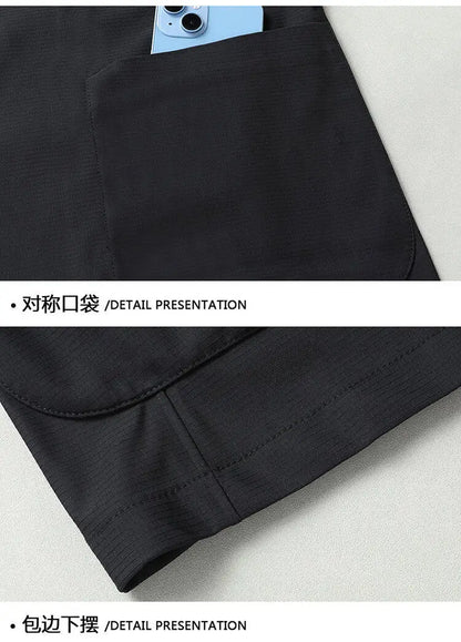 2025 Summer Ice Silk Thin Sunscreen Suit Jackets for Men Classic Business Casual Blazers Wedding Social Dress Coat Men Clothing