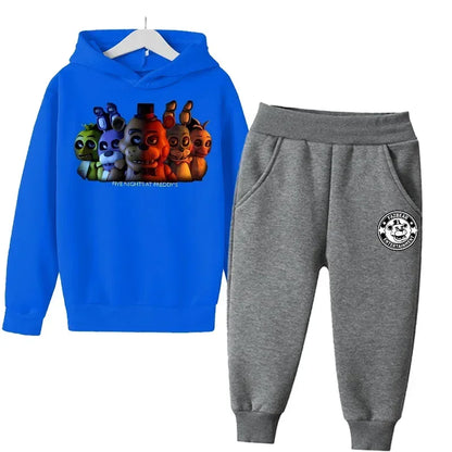 FNAF Five Nights At Freddys Sweatshirt Set Fleece Kids Sweatpants Boys Jacket Girls Clothes Spring Autumn Hoodie Birthday Gift