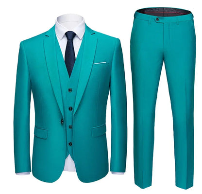 2026 New Men's Suit 3-Pieces Set (Jacket+Pants+Vest) Wedding/Party/Office Coat and Vests Trousers, Asian Sizes M-5XL 6XL.