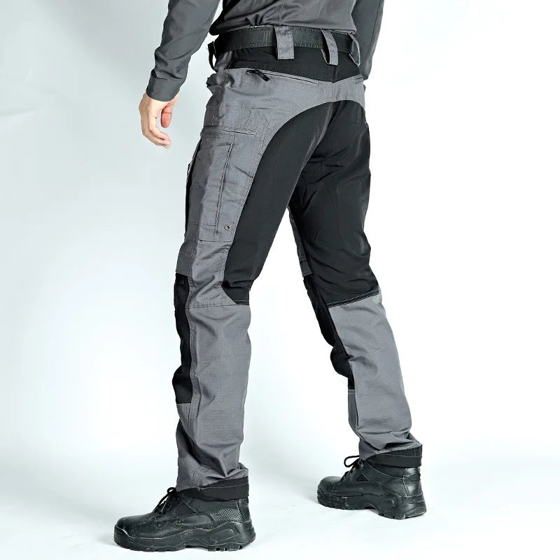 Men Tactical Casual Pants Multi-pocket Waterproof Tactical Cargo Trousers Wear-resistant Outdoor Hiking Workwear Trouser Male
