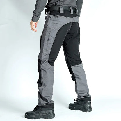 Men Tactical Casual Pants Multi-pocket Waterproof Tactical Cargo Trousers Wear-resistant Outdoor Hiking Workwear Trouser Male