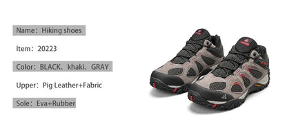 New Non-slip Wear Resistant Men‘s Outdoor Hiking Shoes Breathable Splashproof Climbing Men Sneaker Hunting Mountain Shoes