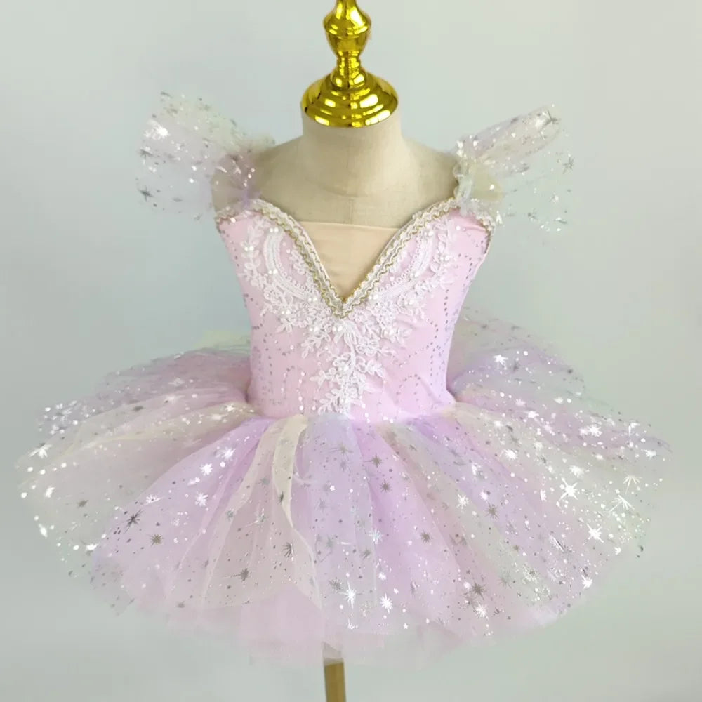 Summer Ballet Dance Dress Girl Stage Tutu Girls Dresses Costume Baby Clothing Robe Fille Kids Outfit Vestidos Children's Day