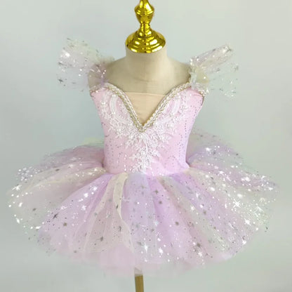Summer Ballet Dance Dress Girl Stage Tutu Girls Dresses Costume Baby Clothing Robe Fille Kids Outfit Vestidos Children's Day