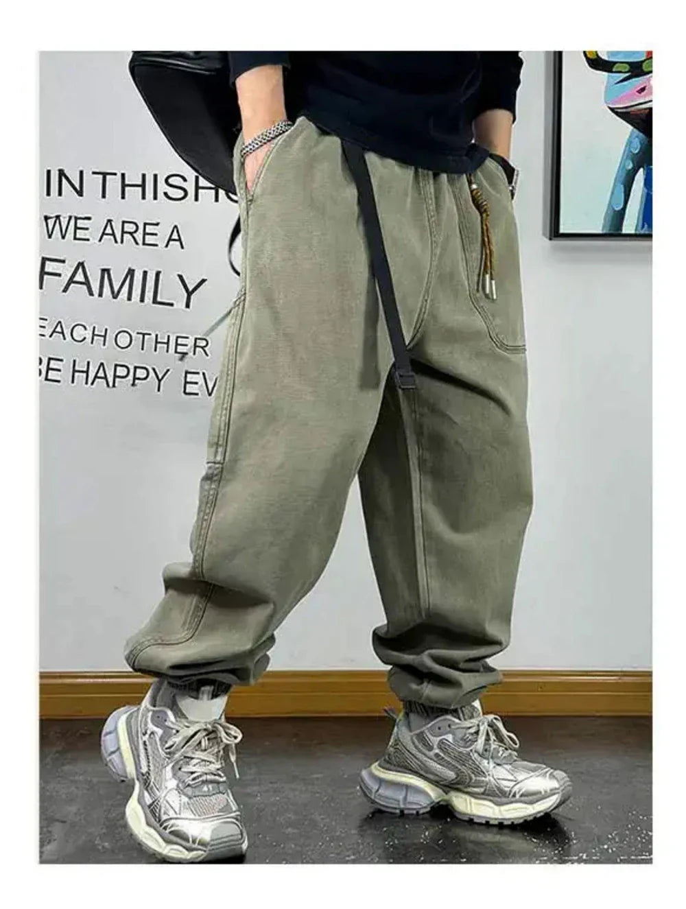 Japanese Streetwear High Quality Baggy Cargo Pants Harajuku Casual Men Clothing Plus Size Joggers Fashion Loose Work Trousers