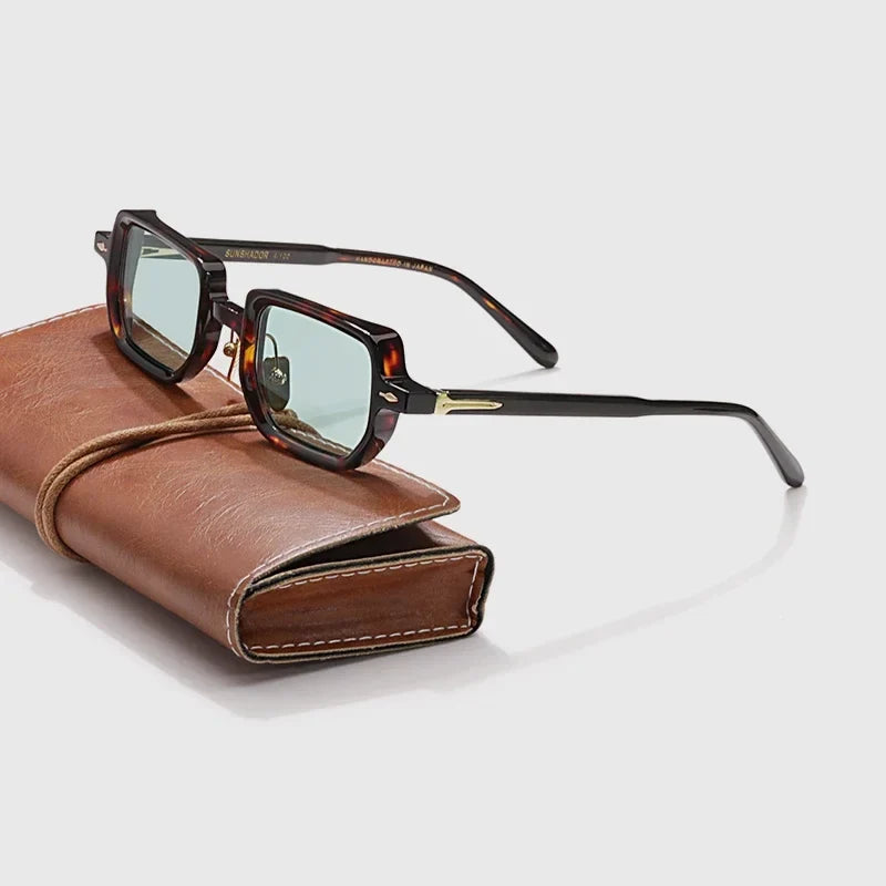 Fashion Luxury Brand  Man Sunglasses SASTATRE Handmade Square Small Frame Sunglasses Woman Outdoor UV400  Protection SUN GLASSES