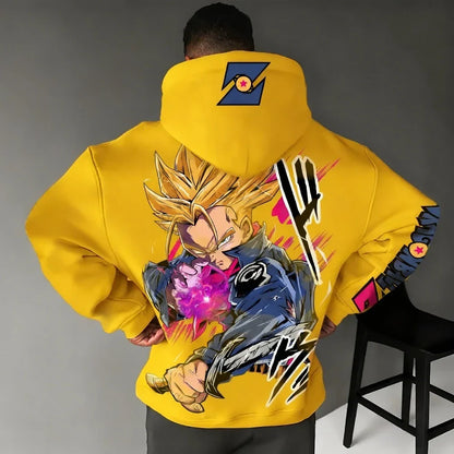 DRAGON BALL Men's Hoodie Sweatshirt Trunks Anime Spring Autumn and Winter Boys Cotton Long-sleeved Luxury Parent-child Outfit