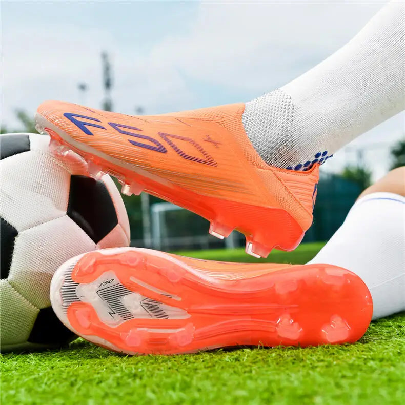Men's High-Quality Non-Slip Football Boots High-Top Soccer Shoes Grass Cleats Futsal Sneakers for Indoor And Outdoor Matches