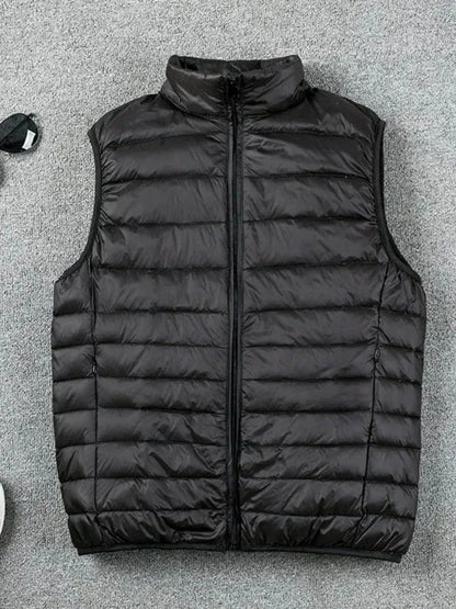 Coat Ultralight Sleeveless Puffer Vest Jacket Ultra Thin Warm Lightweight Down Jacket Waistcoat Winter Men Duck Down Vest Coats