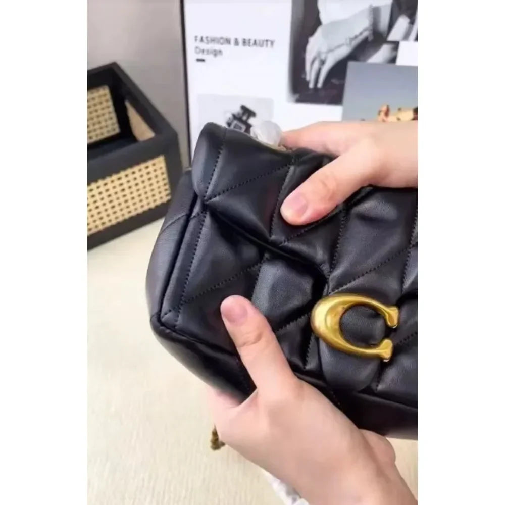 2026itemSac à chaîne à motif diamant de haute qualité, sac messager à bandoulière, petit sac carré